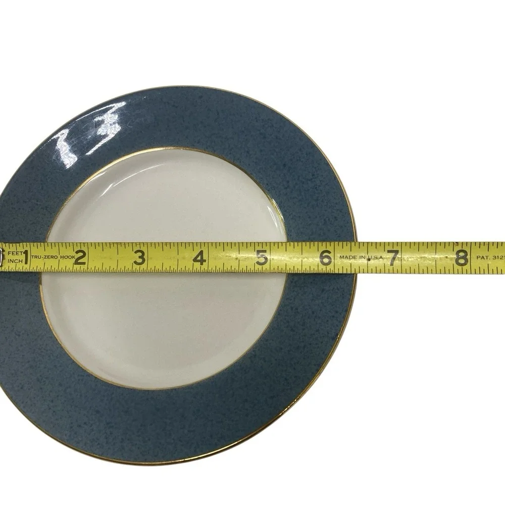 VTG Nikko Double Phoenix Ironstone Riviera‎ Slate Blue 6 Bread Plates 6 1/4